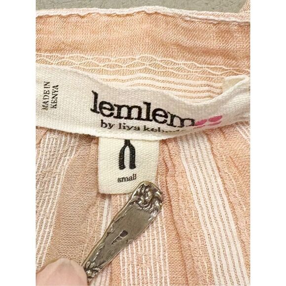 Lemlem Pink Stripe Dress Linen Blend Size Small - Picture 6 of 6